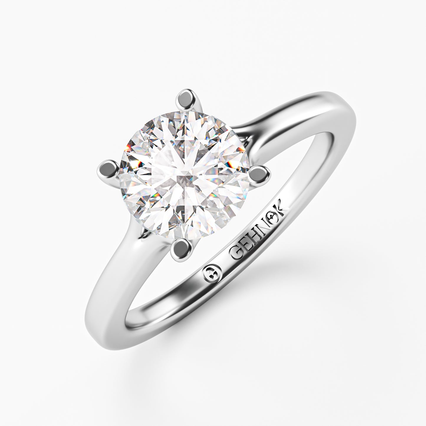 The Classic - Round Brilliant Solitaire Engagement Ring by Gehnok