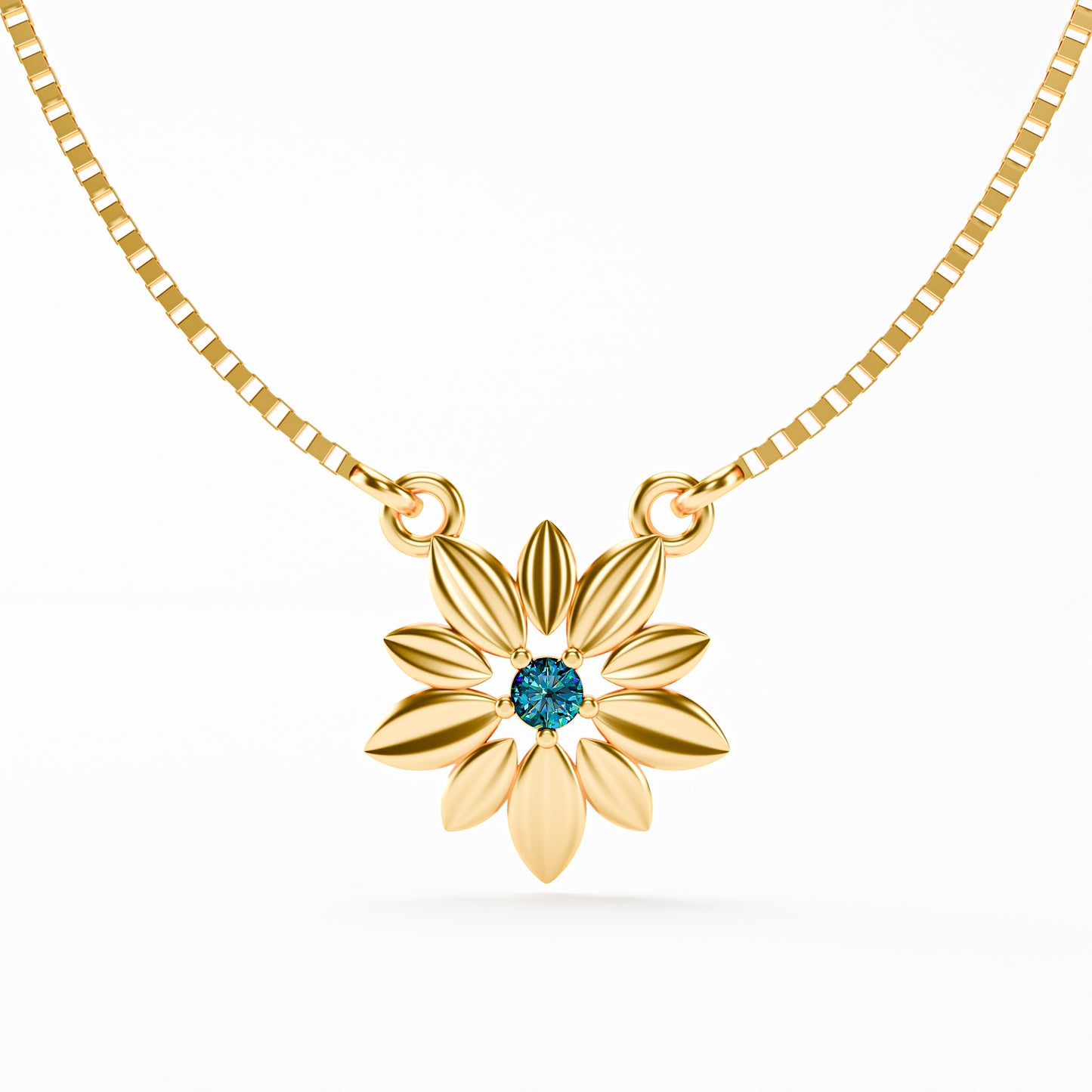 The Daisy - Sculpted Flower Pendant Necklace