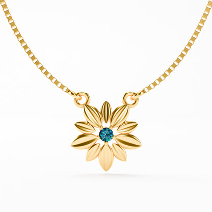 The Daisy - Sculpted Flower Pendant Necklace