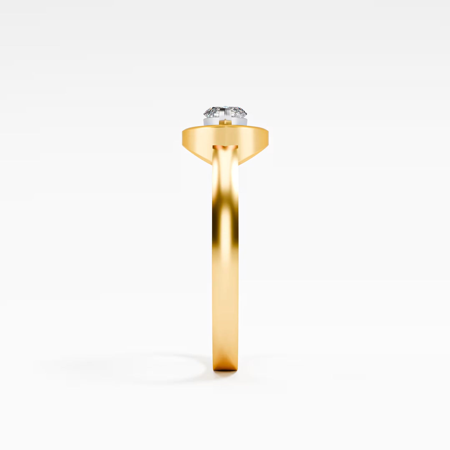 Marquise Eye-Halo Solitaire Ring