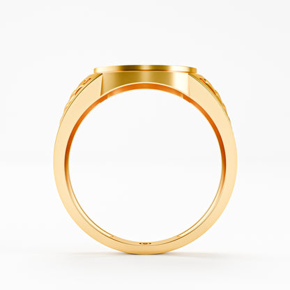 The Woven Dome - Tri-Color Gold Diamond Cluster Ring