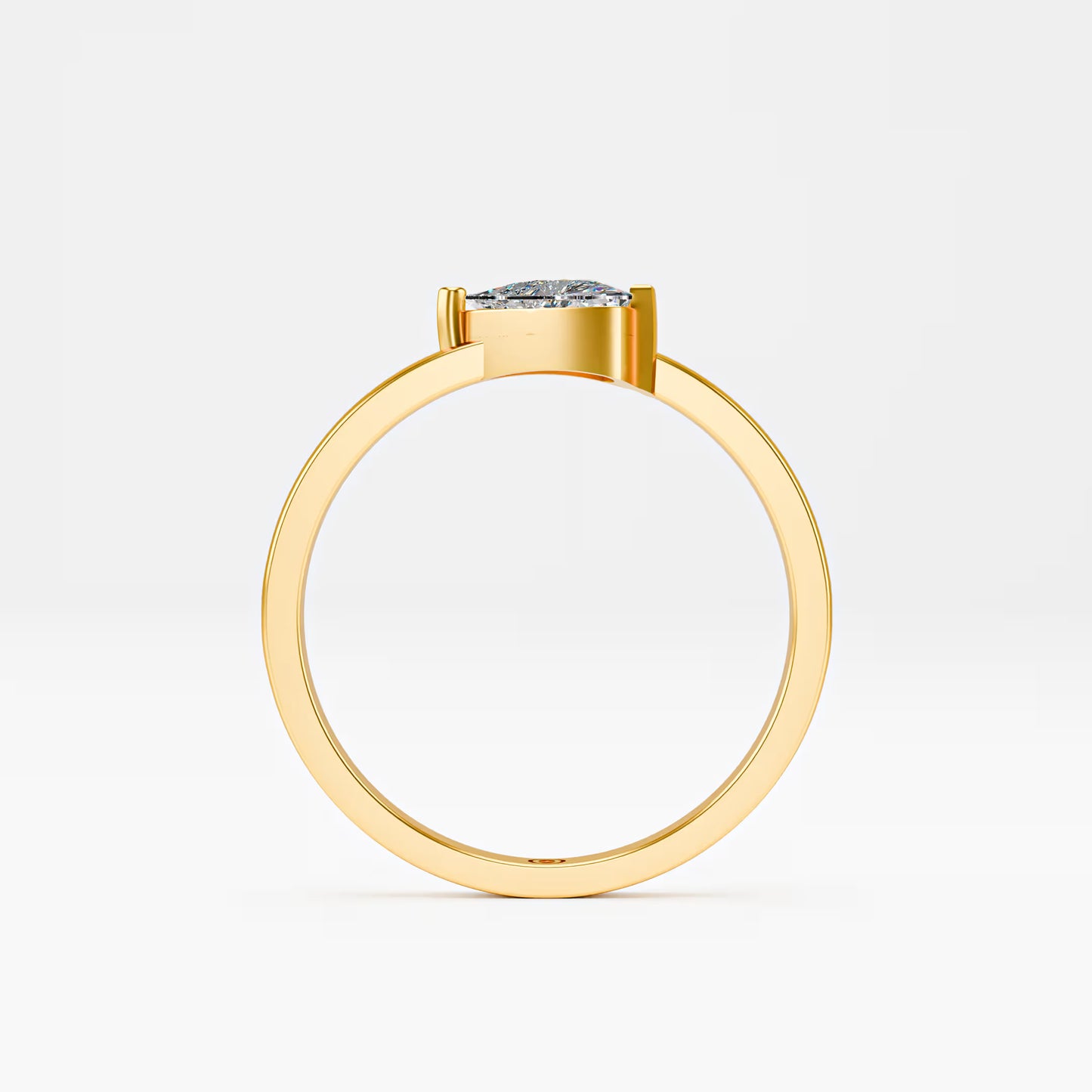 The Trillion - Triangle Diamond Half Bezel Solitaire