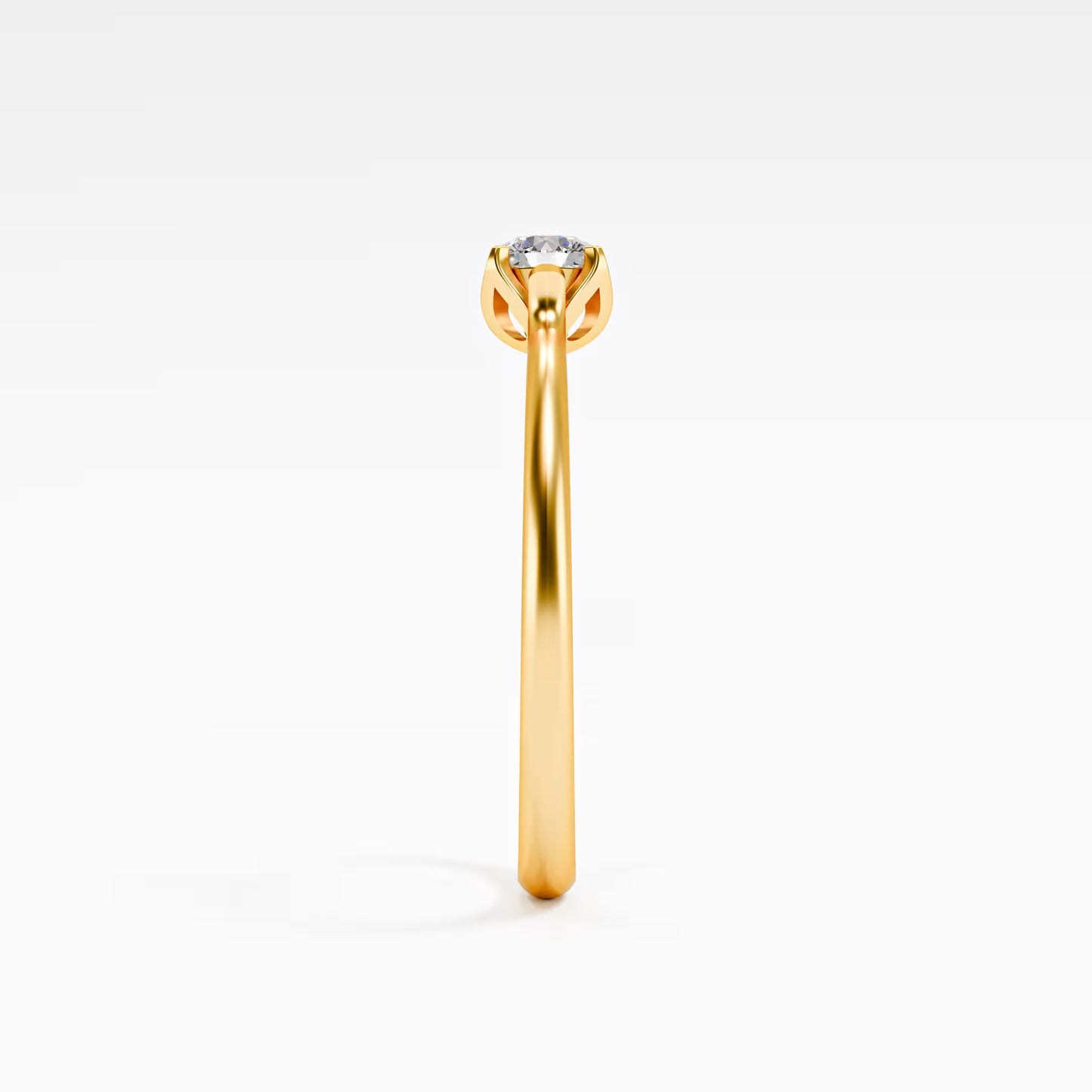 The Tulip - 6 Prong Floral Diamond Solitaire