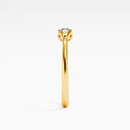 The Tulip - 6 Prong Floral Diamond Solitaire