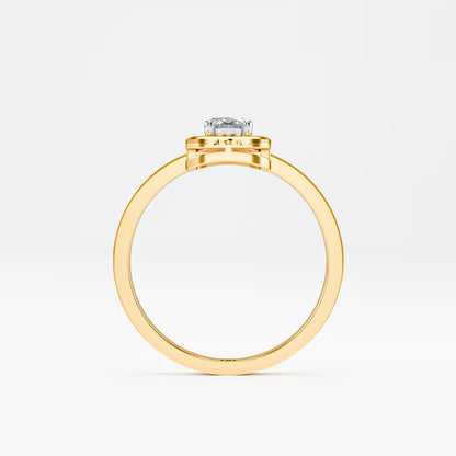 The Swirl - Oval Diamond Open Frame Solitaire Ring