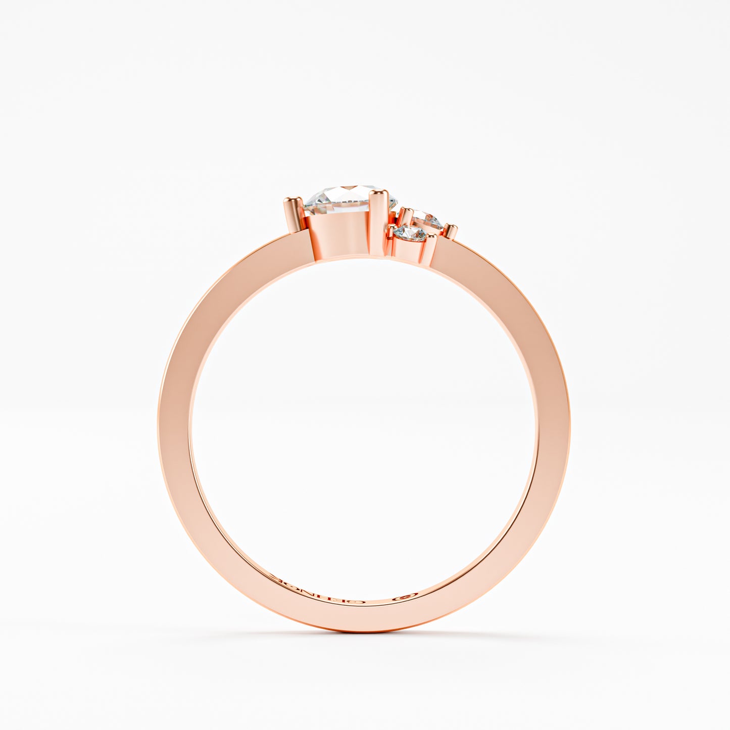 The Trilogy Ring - Three Diamond Cluster Ring by Gehnok
