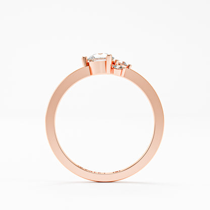 The Trilogy Ring - Three Diamond Cluster Ring by Gehnok