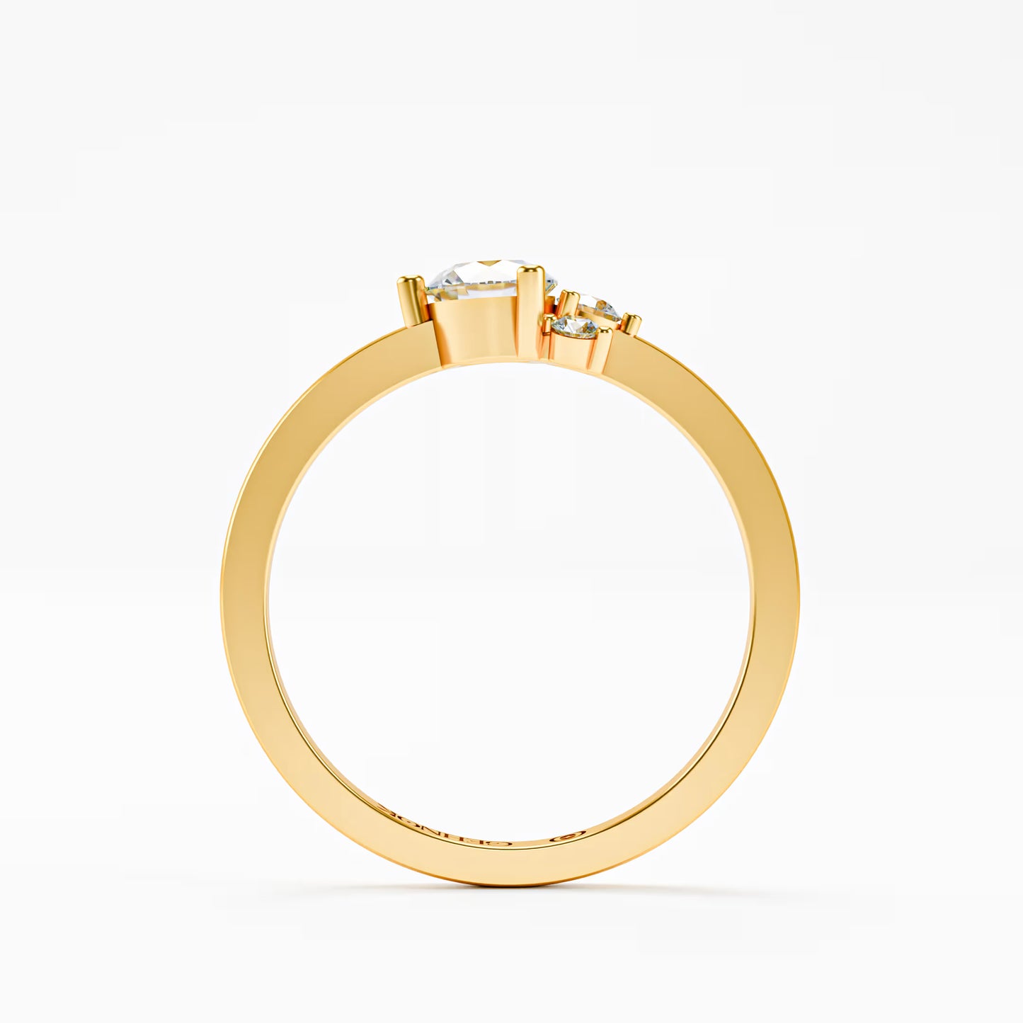 The Trilogy Ring - Three Diamond Cluster Ring by Gehnok
