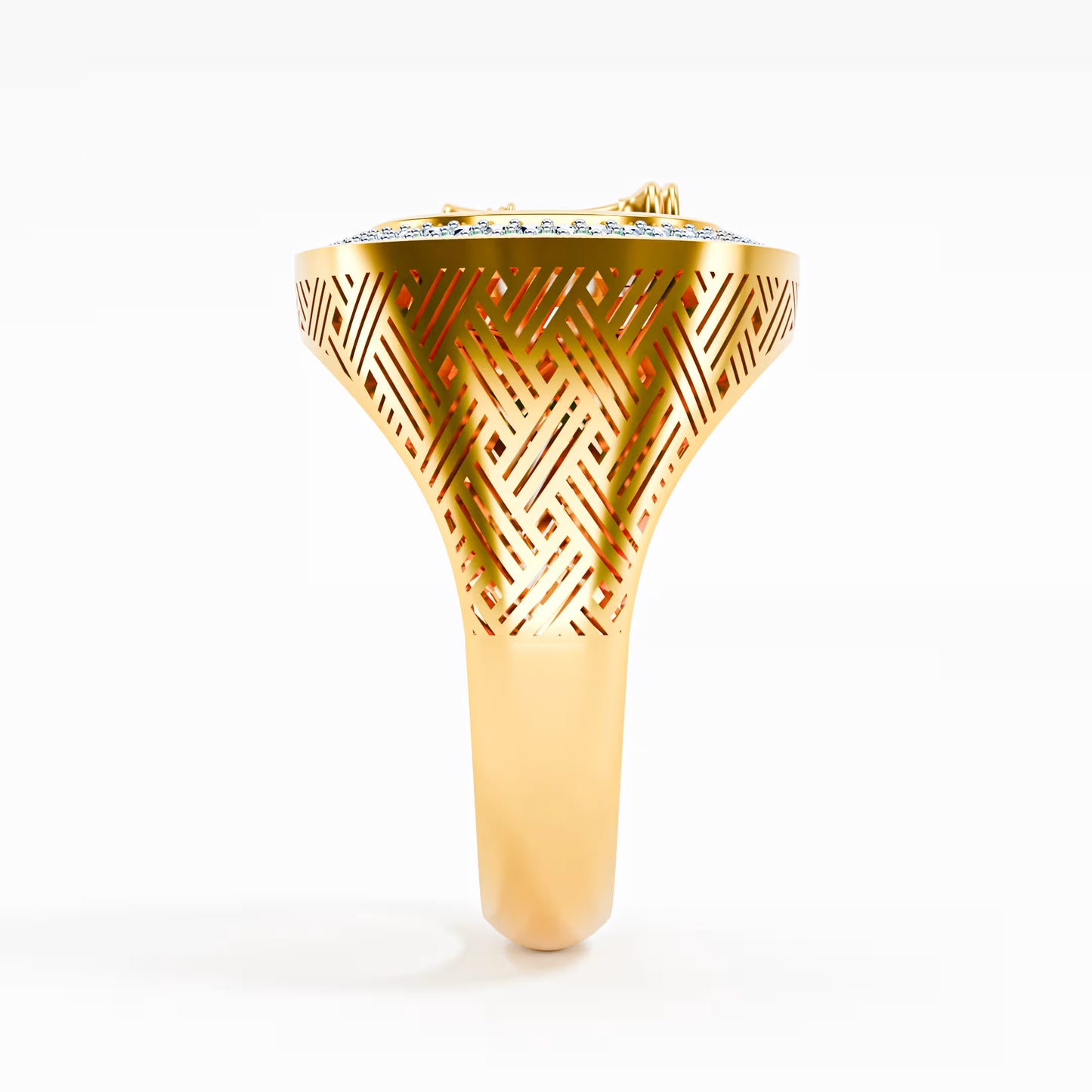 The King - Chess King Diamond Signet | onyx Ring by Gehnok