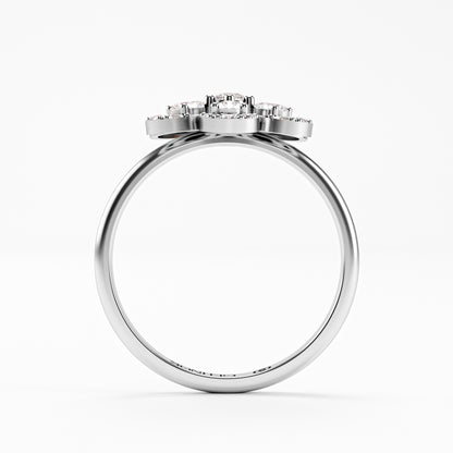 The Blossom - Two-Tone Gold Floral Diamond Cluster Ring by Gehnok