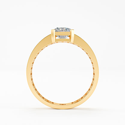 The Lattice - Men's Emerald Cut Diamond & Pavé Ring