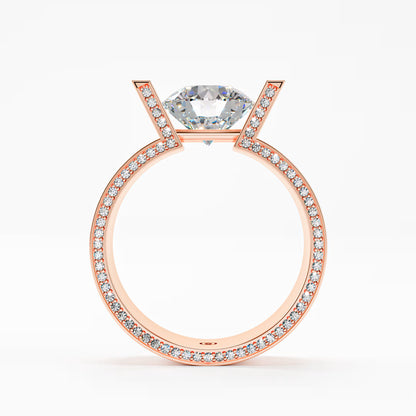 The Floating Stone - Men's Bar Set Diamond Ring