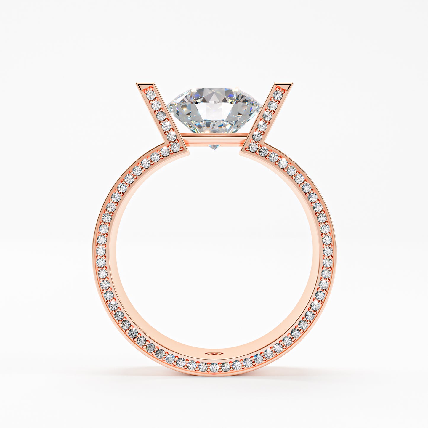 The Floating Stone - Men's Bar Set Diamond Ring