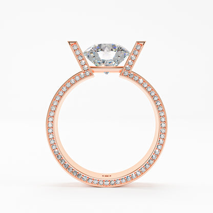The Floating Stone - Men's Bar Set Diamond Ring