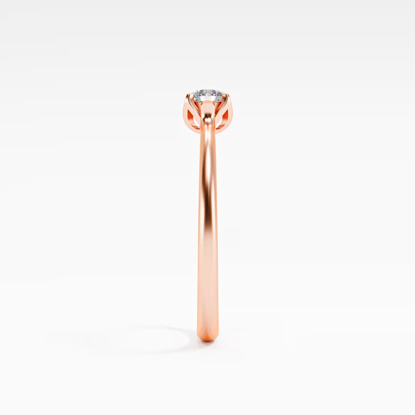The Tulip - 6 Prong Floral Diamond Solitaire