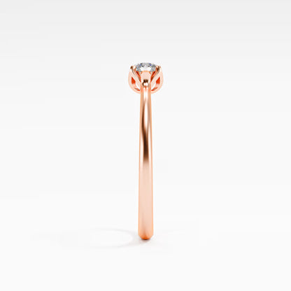 The Tulip - 6 Prong Floral Diamond Solitaire