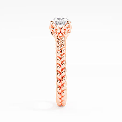The Rope Solitaire - Twisted Braid Diamond Ring by Gehnok