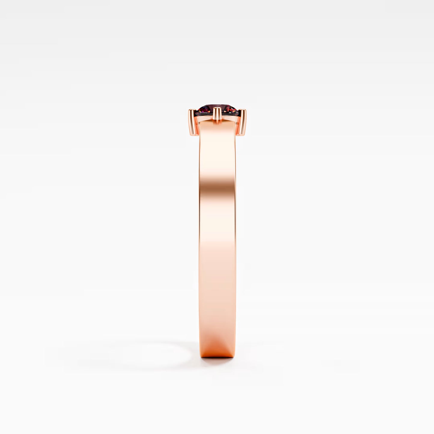 Geometric Notch Solitaire Ring
