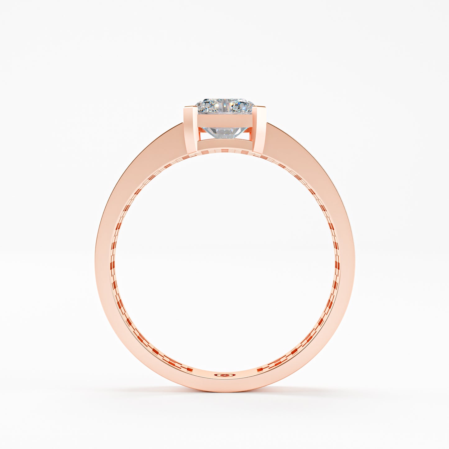 The Lattice - Men's Emerald Cut Diamond & Pavé Ring