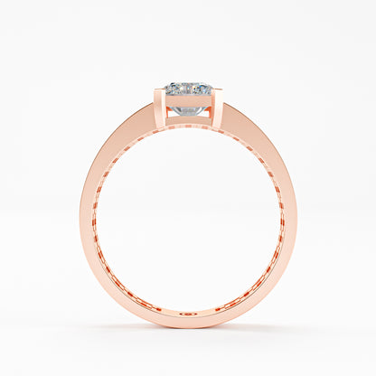 The Lattice - Men's Emerald Cut Diamond & Pavé Ring