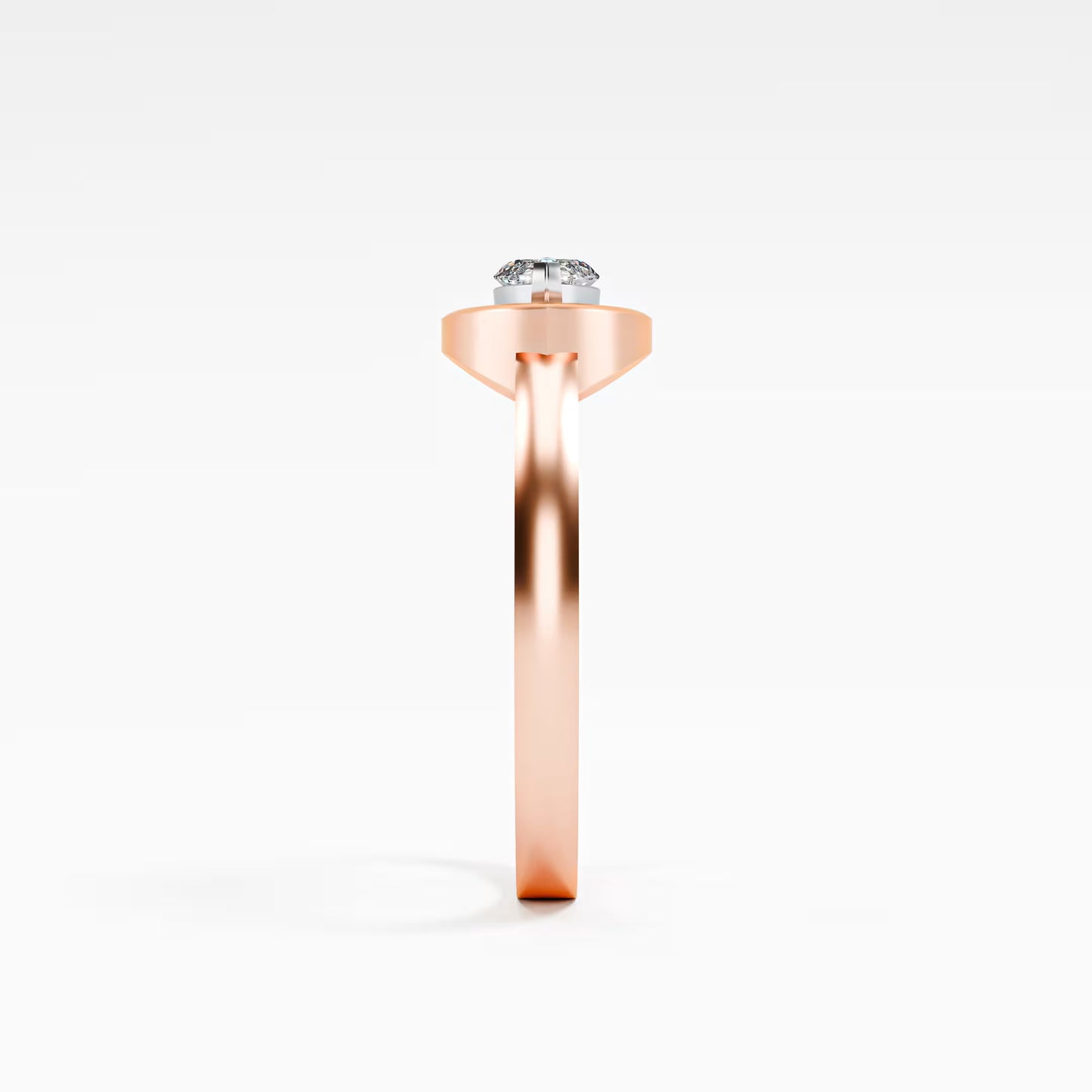Marquise Eye-Halo Solitaire Ring