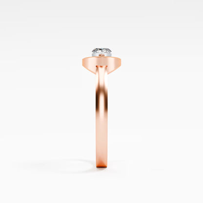 Marquise Eye-Halo Solitaire Ring