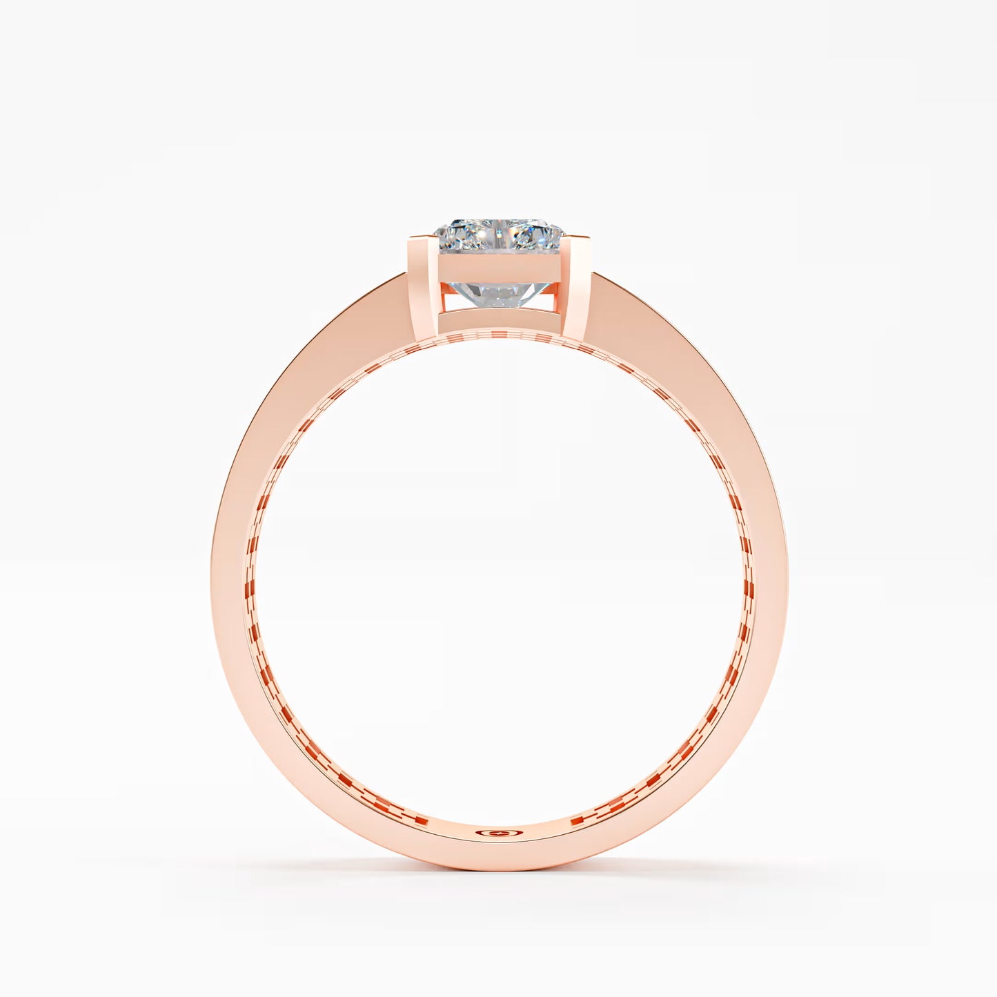 The Lattice - Men's Emerald Cut Diamond & Pavé Ring