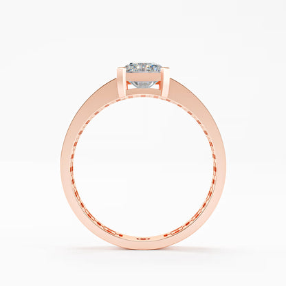 The Lattice - Men's Emerald Cut Diamond & Pavé Ring