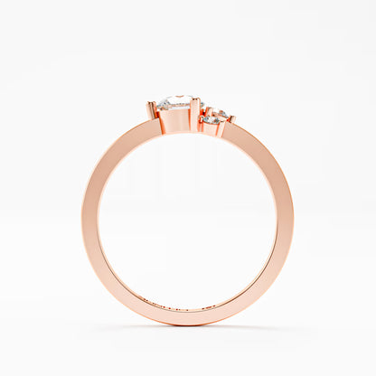 The Trilogy Ring - Three Diamond Cluster Ring by Gehnok