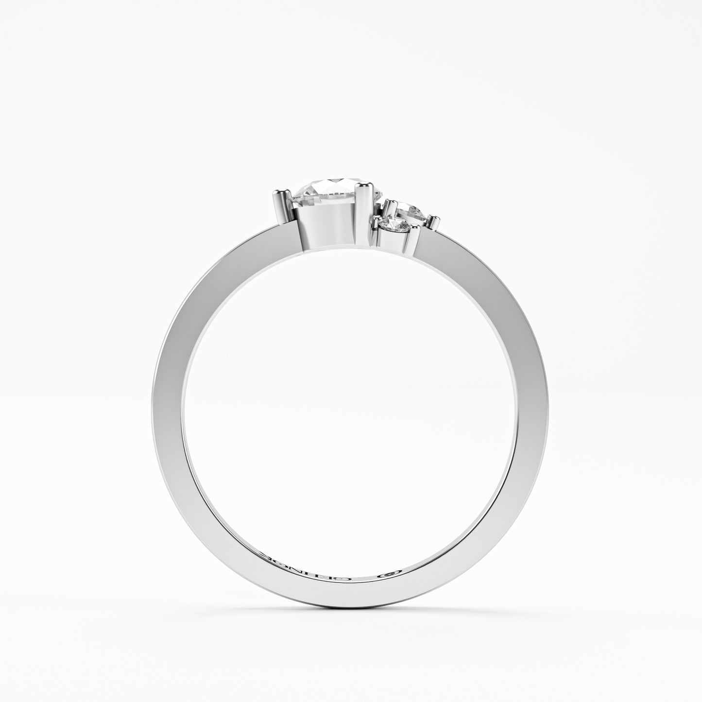 The Trilogy Ring - Three Diamond Cluster Ring by Gehnok