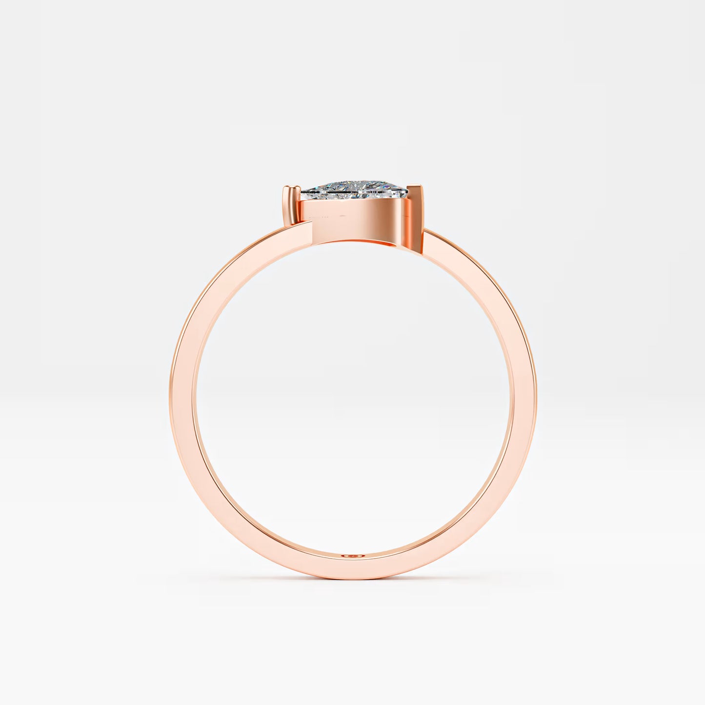 The Trillion - Triangle Diamond Half Bezel Solitaire