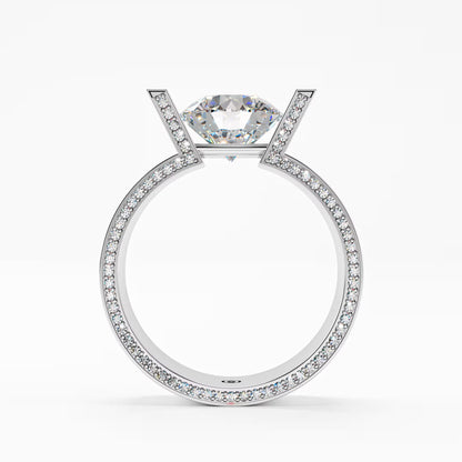 The Floating Stone - Men's Bar Set Diamond Ring