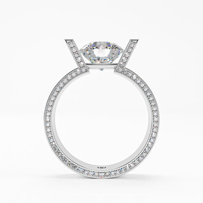 The Floating Stone - Men's Bar Set Diamond Ring