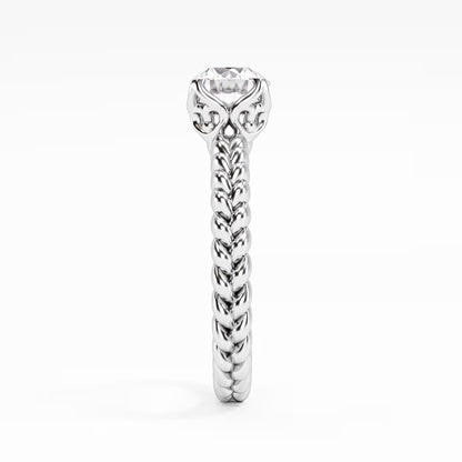 The Rope Solitaire - Twisted Braid Diamond Ring by Gehnok