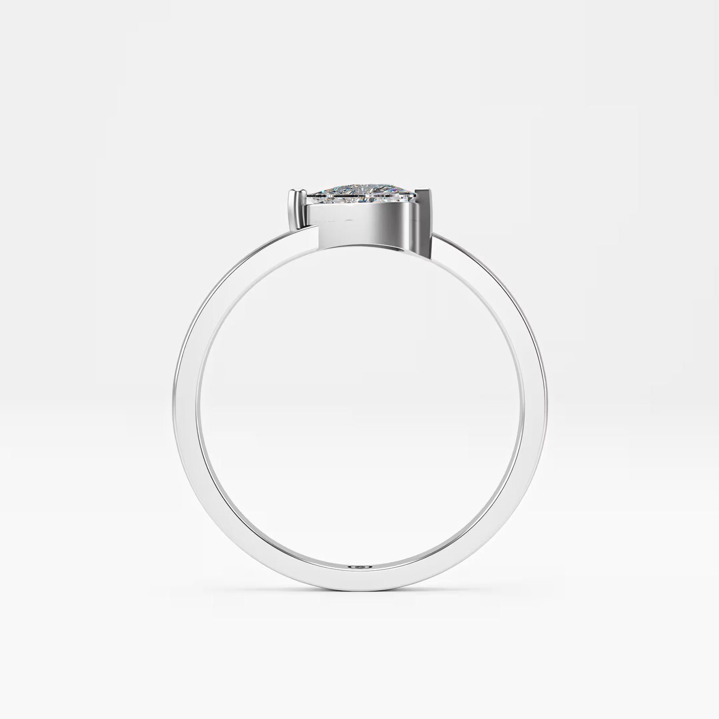 The Trillion - Triangle Diamond Half Bezel Solitaire