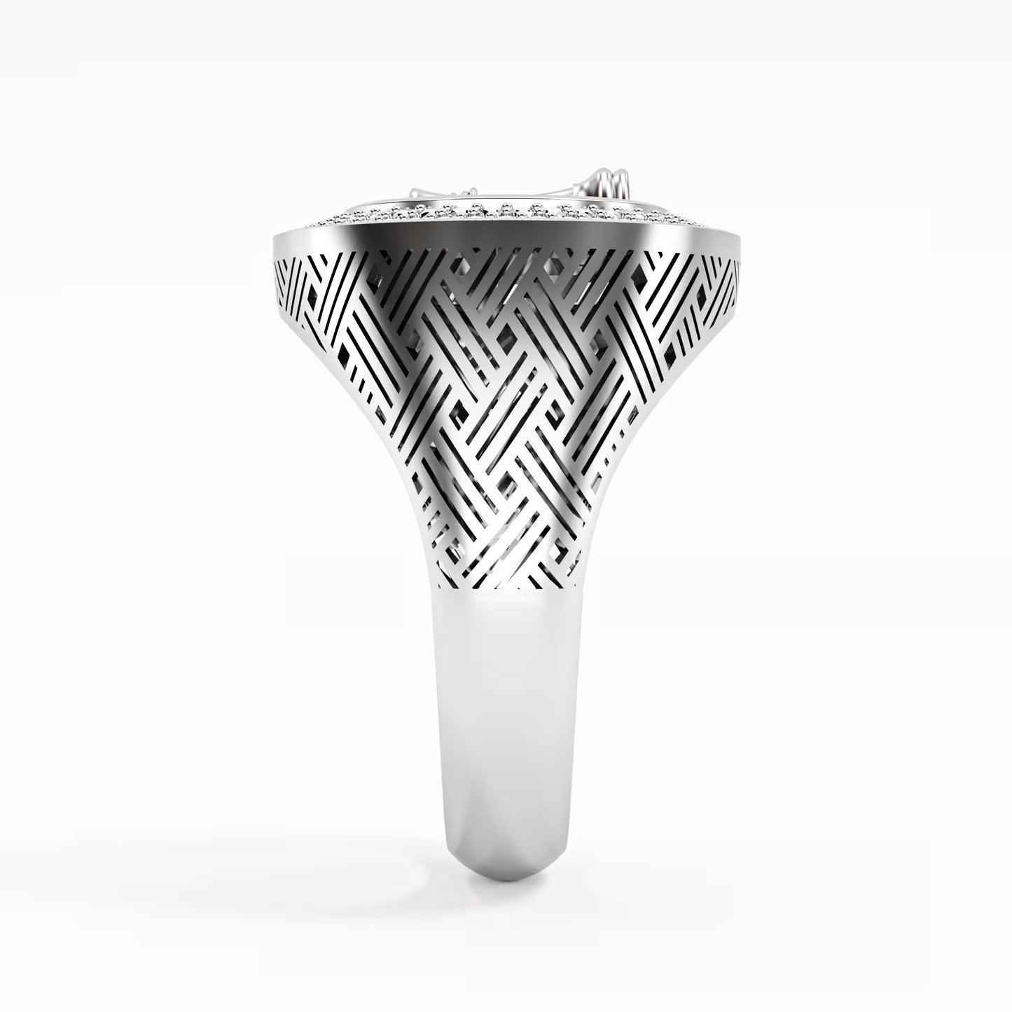 The King - Chess King Diamond Signet | onyx Ring by Gehnok