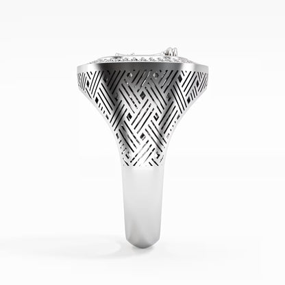 The King - Chess King Diamond Signet | onyx Ring by Gehnok