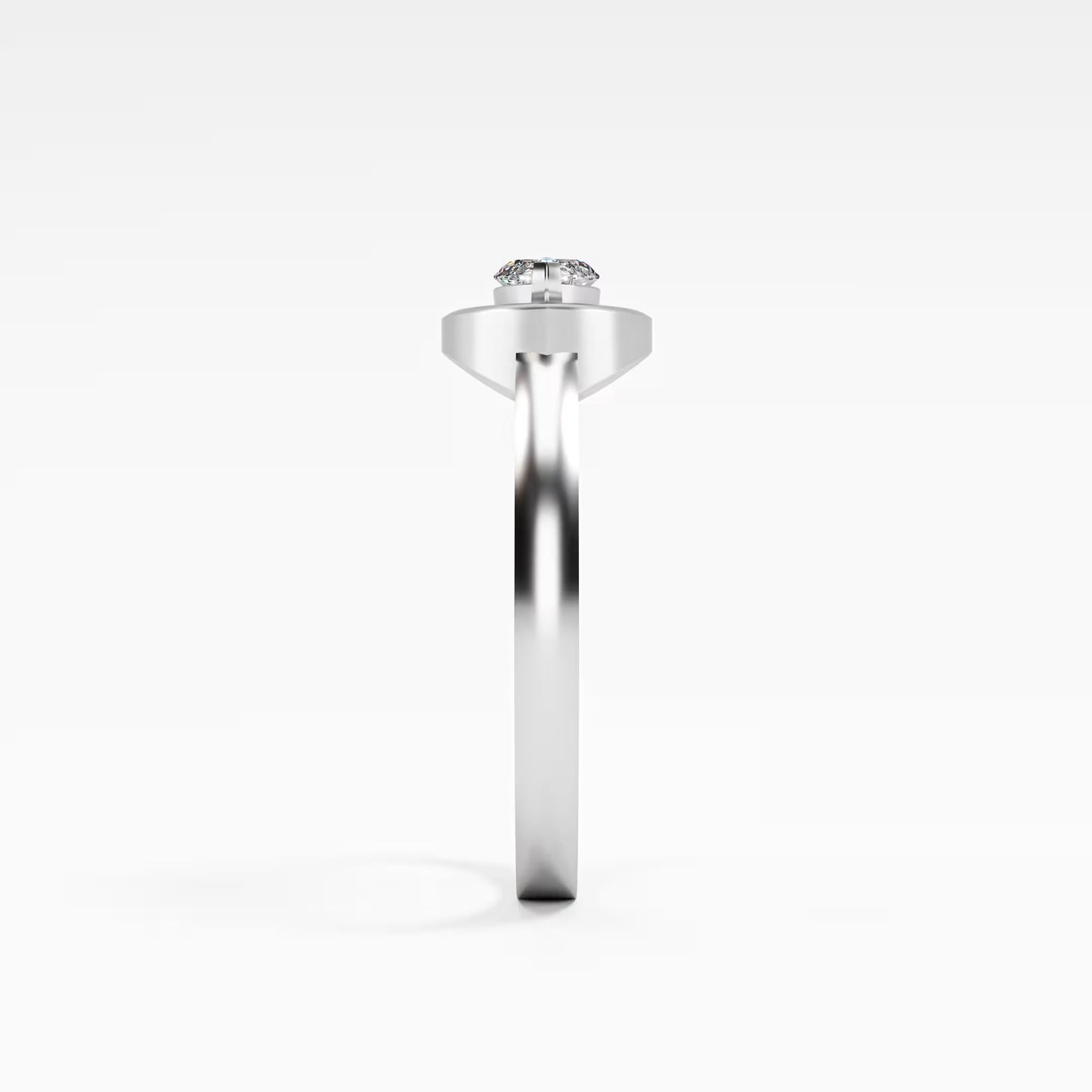Marquise Eye-Halo Solitaire Ring