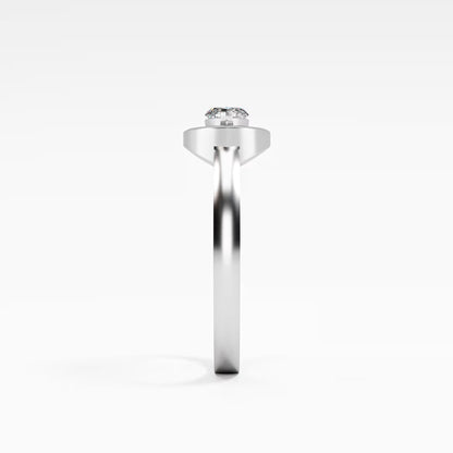 Marquise Eye-Halo Solitaire Ring