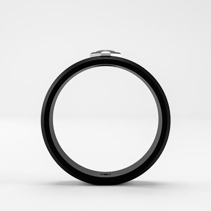 The Onyx Hex - Black Diamond Octagon Bezel Ring