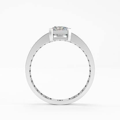 The Lattice - Men's Emerald Cut Diamond & Pavé Ring