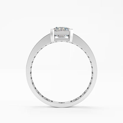 The Lattice - Men's Emerald Cut Diamond & Pavé Ring