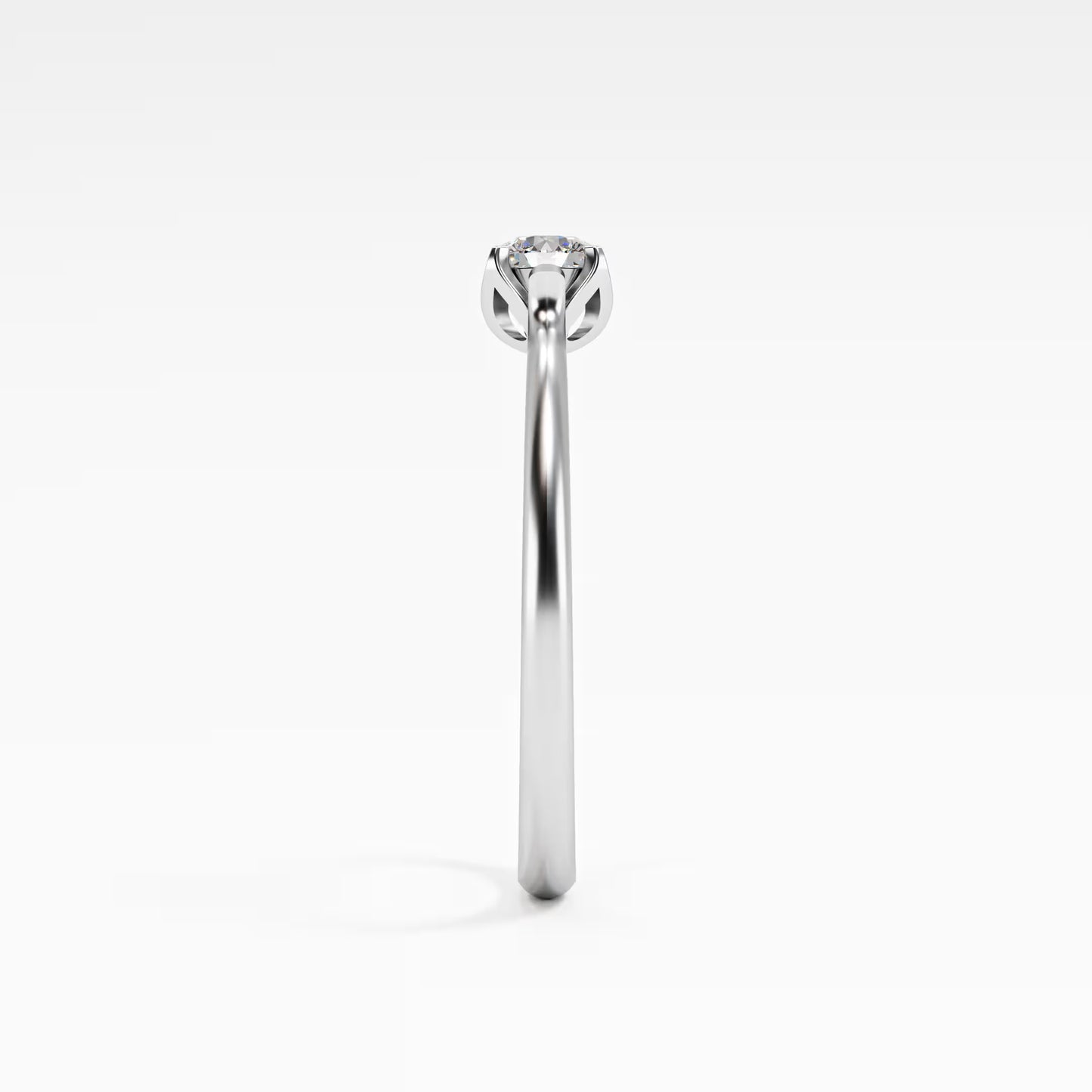 The Tulip - 6 Prong Floral Diamond Solitaire