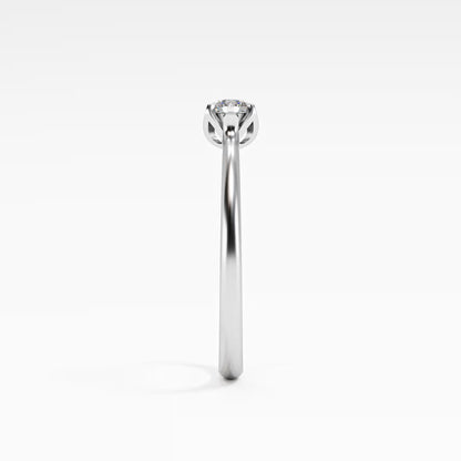The Tulip - 6 Prong Floral Diamond Solitaire