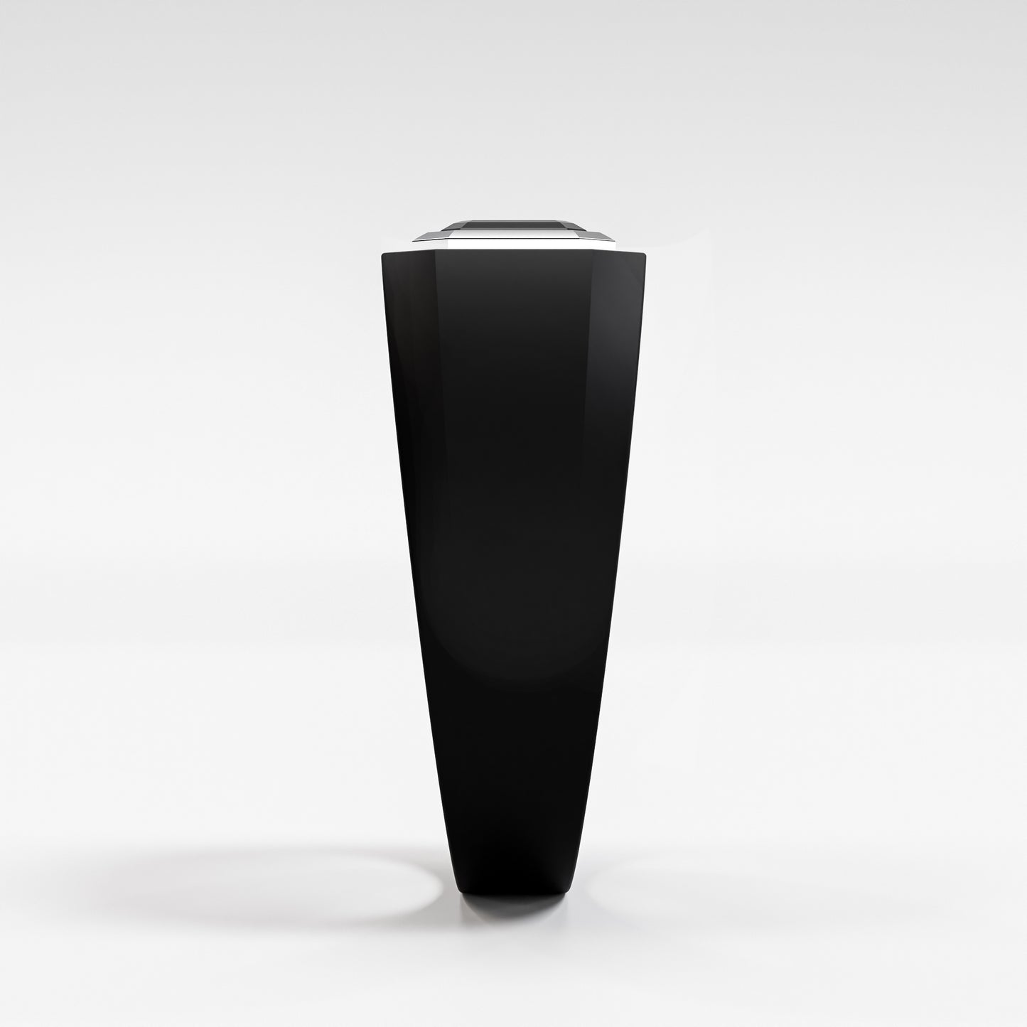 The Onyx Signet - Black Diamond Gold Bezel Ring