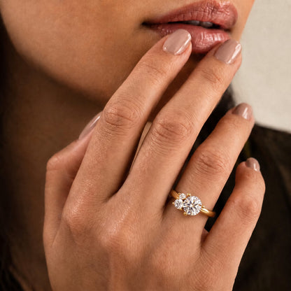 The Trilogy Ring - Three Diamond Cluster Ring
