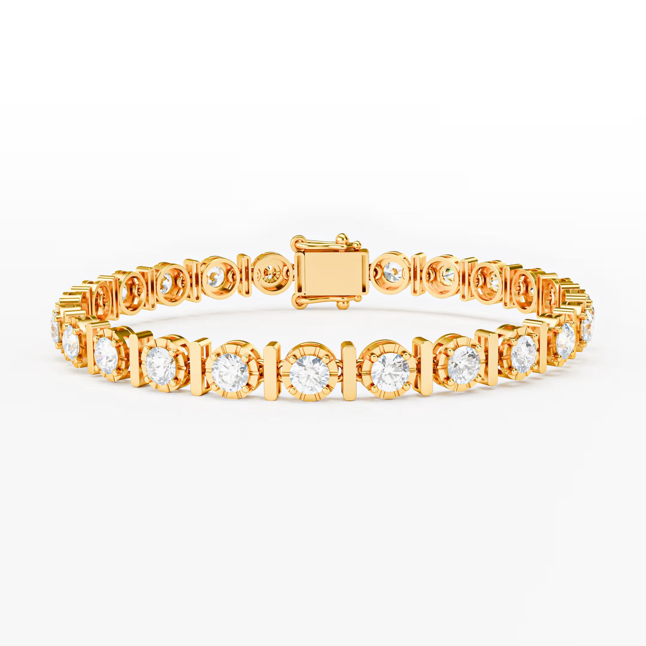 The Station - Graduated Diamond Open Bezel Tennis Bracelet
