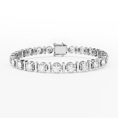 The Station - Graduated Diamond Open Bezel Tennis Bracelet