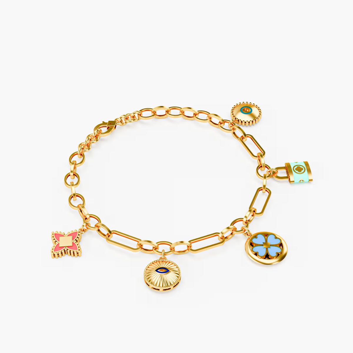 The Lucky Five - Enamel Lucky Charm Bracelet