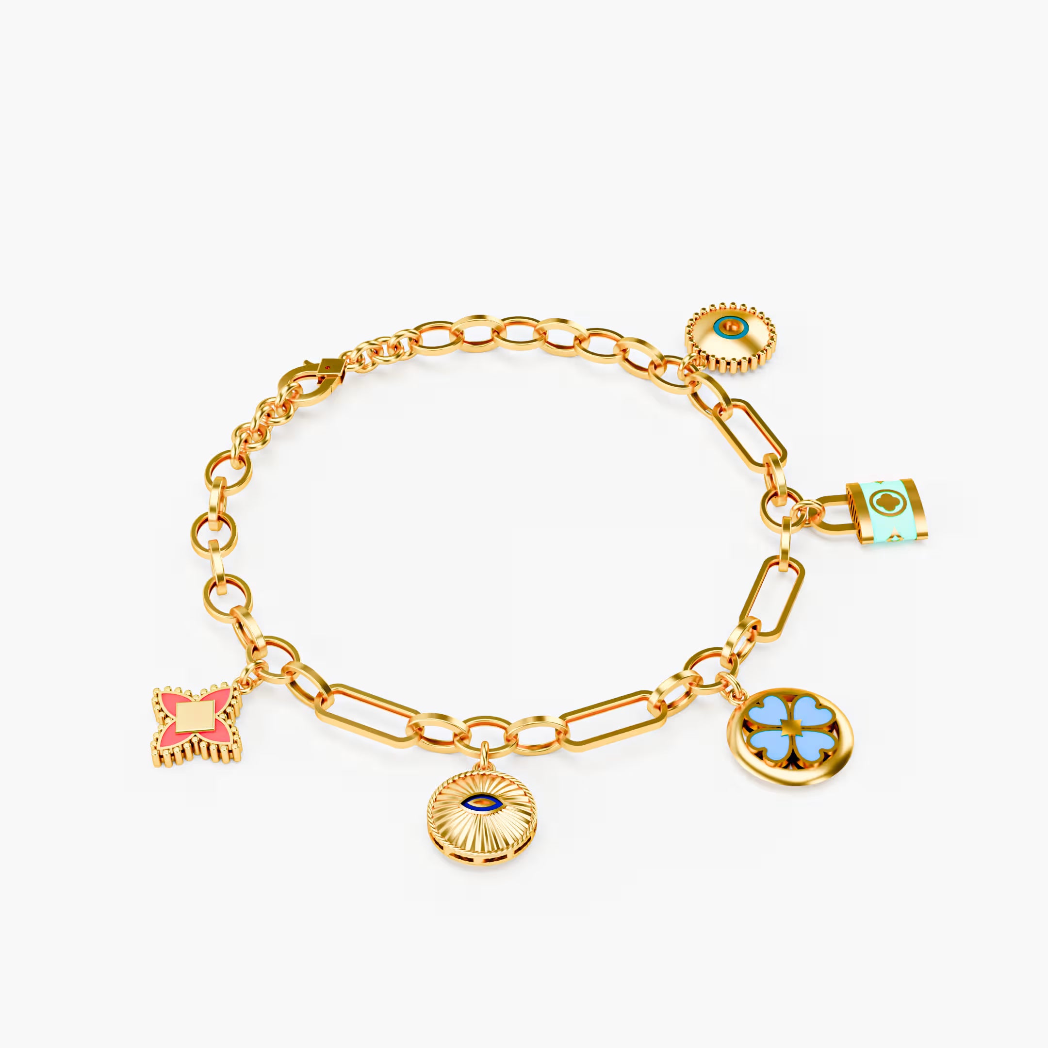 The Lucky Five - Enamel Lucky Charm Bracelet